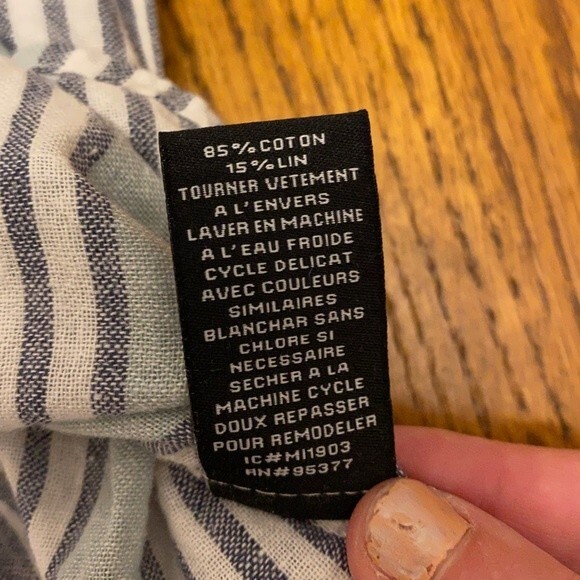 Sanctuary Striped Cuff Sleeved Tie Off Button Down Shirt - Picture 11 of 11